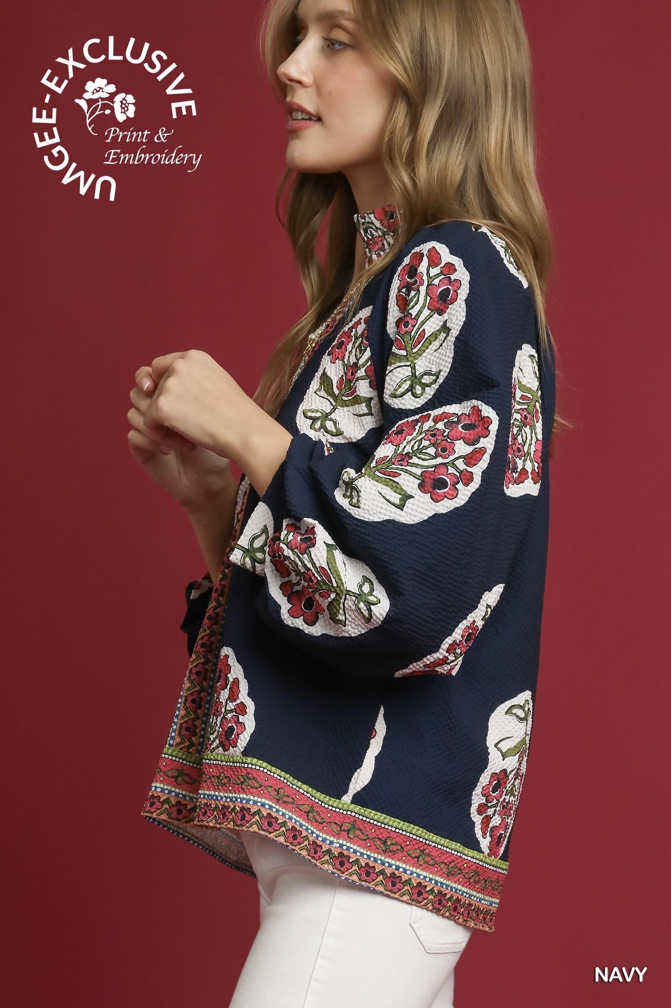 Boho Floral Tunic Top