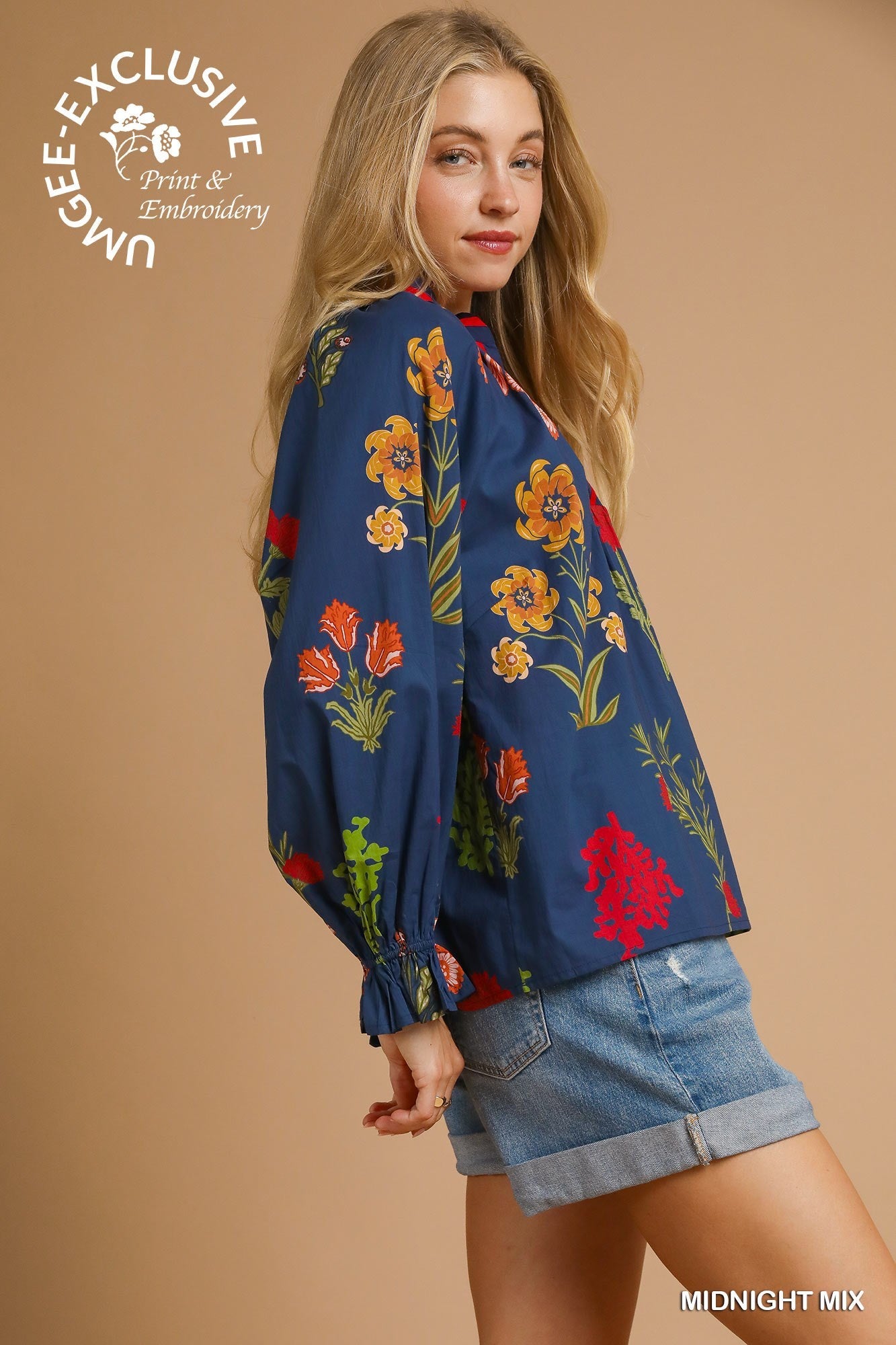 Floral Popover Top