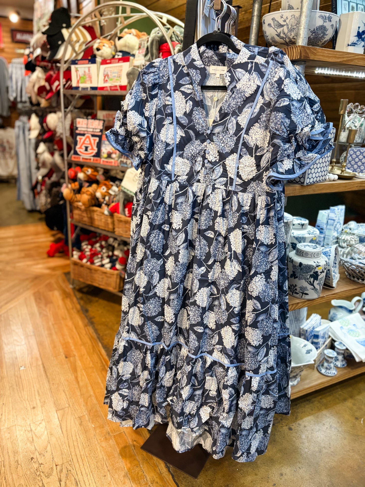 Dress SS Burgundy Hydrangea