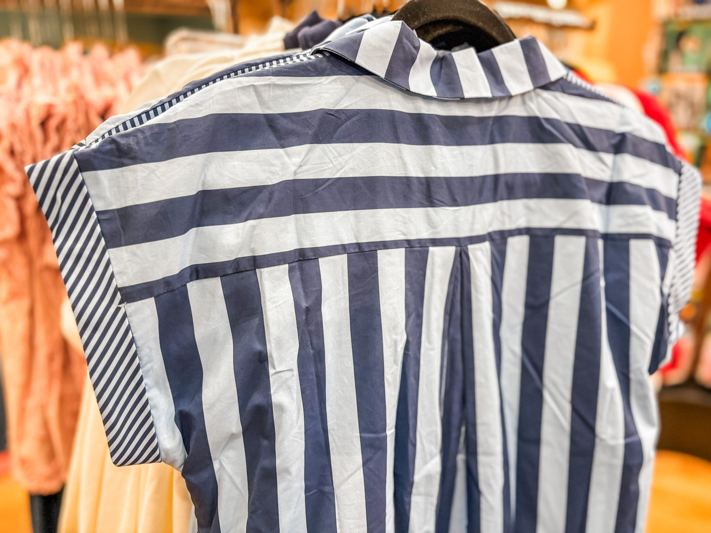 Contrasting Striped Mini Dress