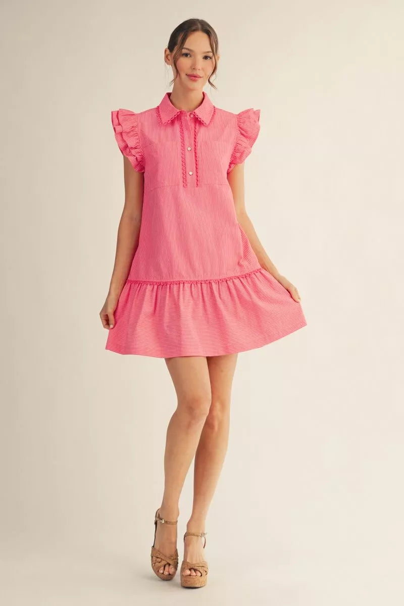 Ruffle Sleeve Dress