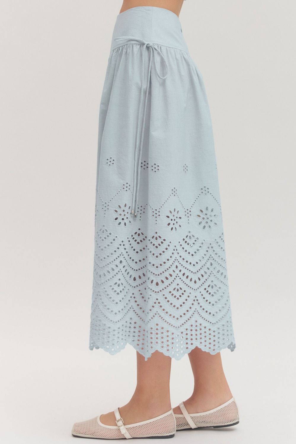 Eyelet Maxi Skirt