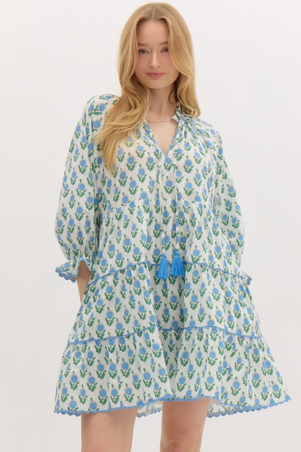 Floral Tiered Mini Dress
