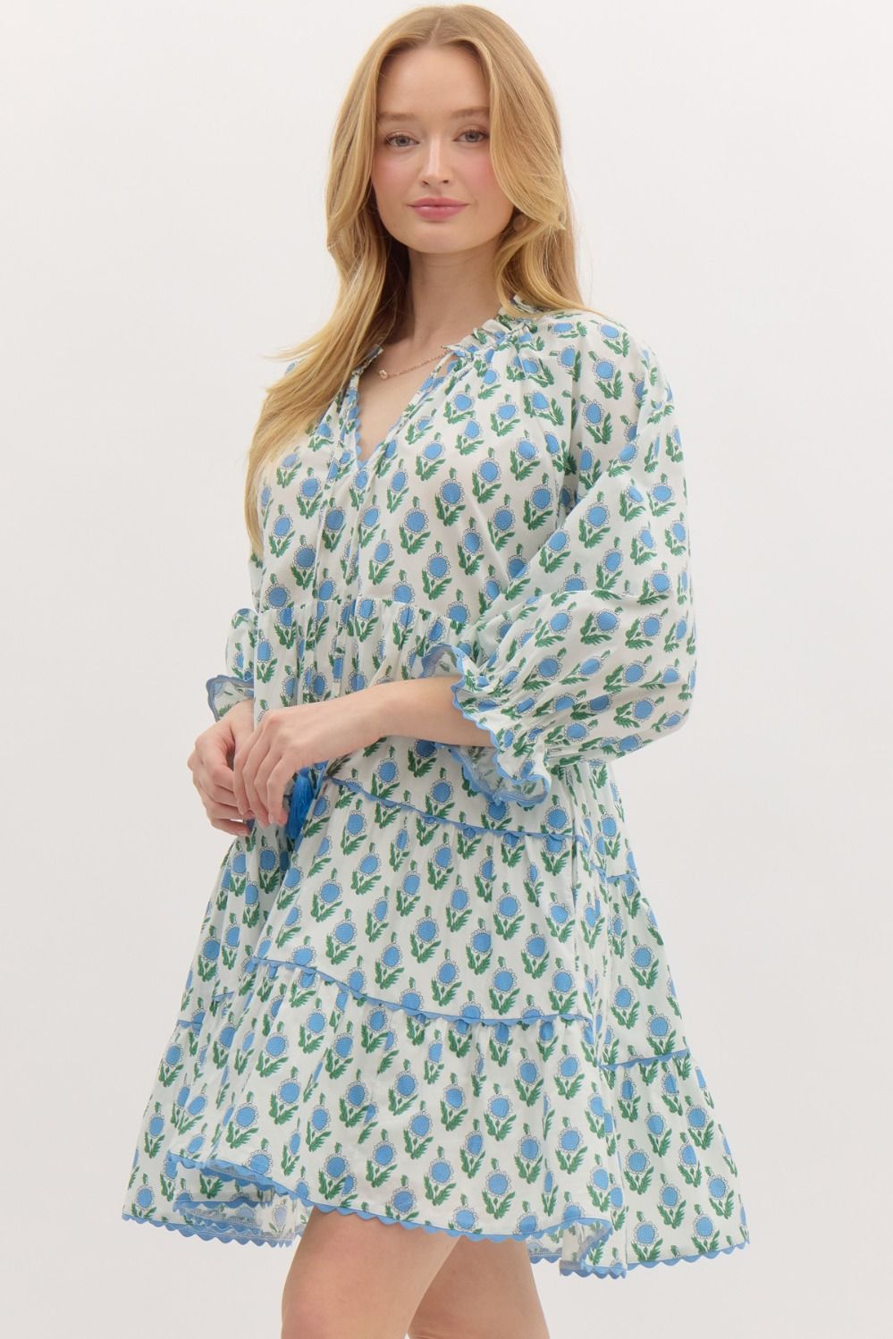 Floral Tiered Mini Dress