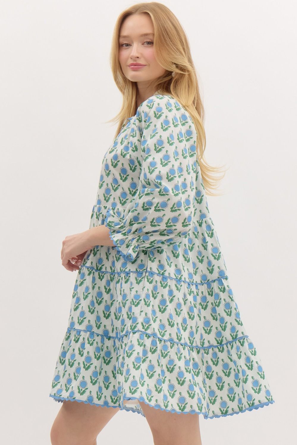 Floral Tiered Mini Dress
