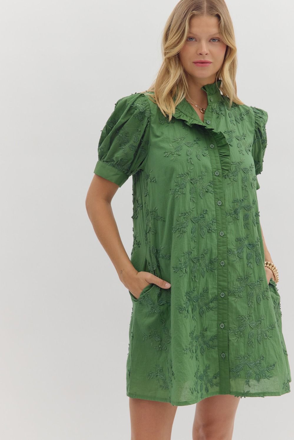 Floral Appliqué Dress