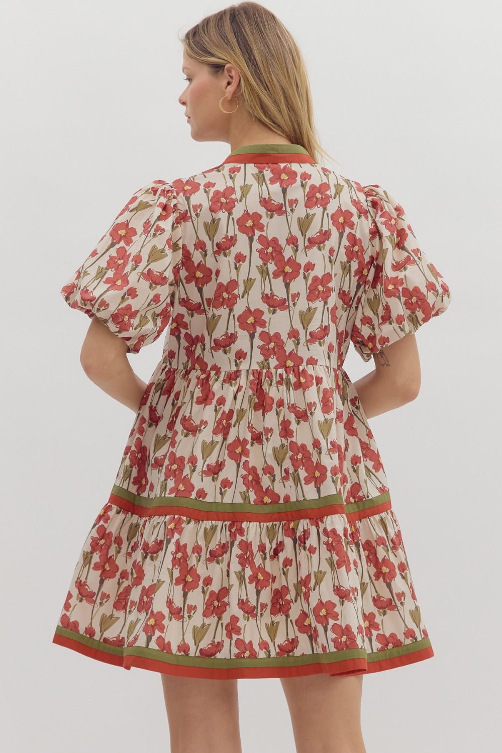 Floral Tiered Mini Dress