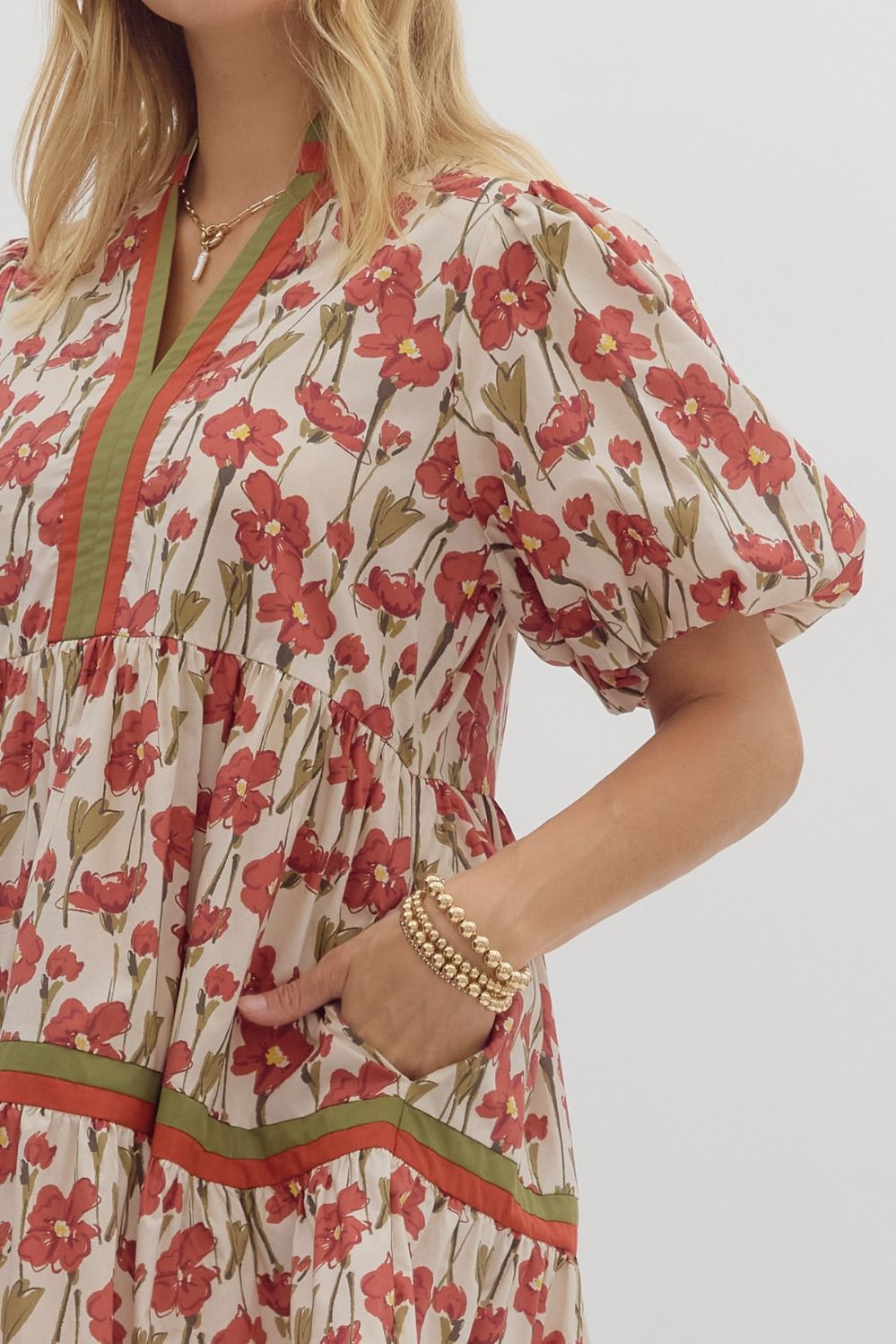 Floral Tiered Mini Dress