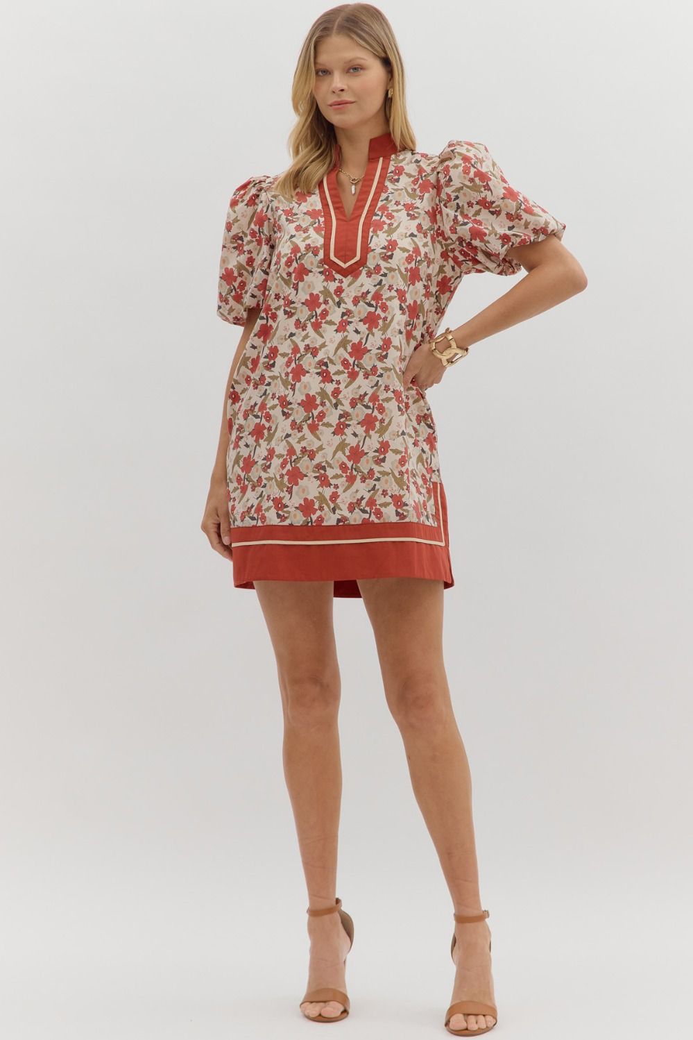 Fall Floral Mini Dress