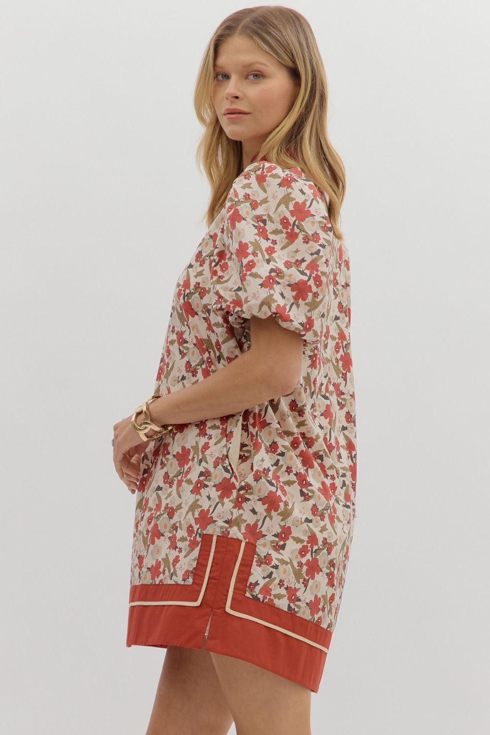 Fall Floral Mini Dress