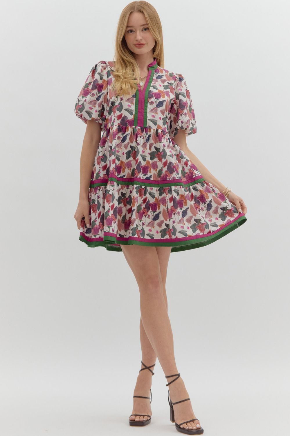 Floral Plum Mini Dress