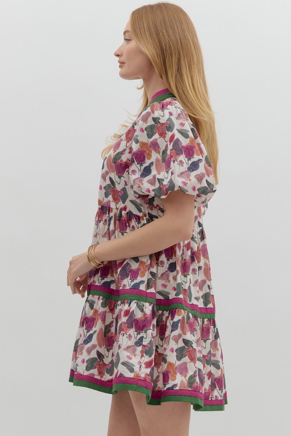 Floral Plum Mini Dress