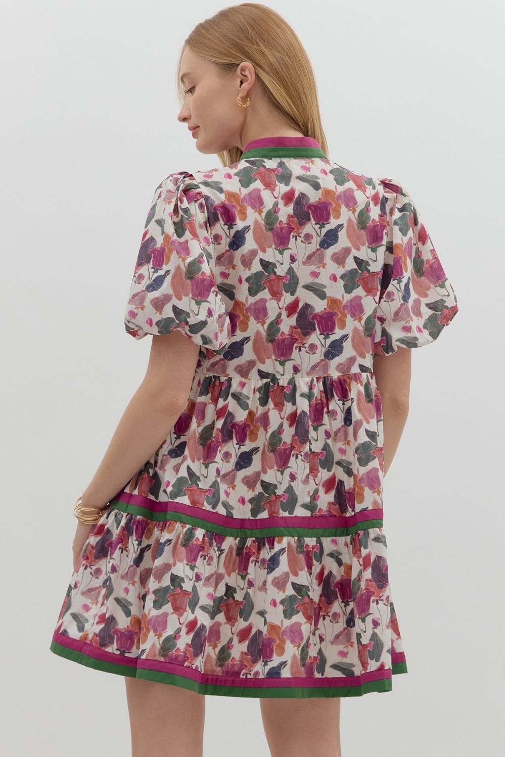 Floral Plum Mini Dress