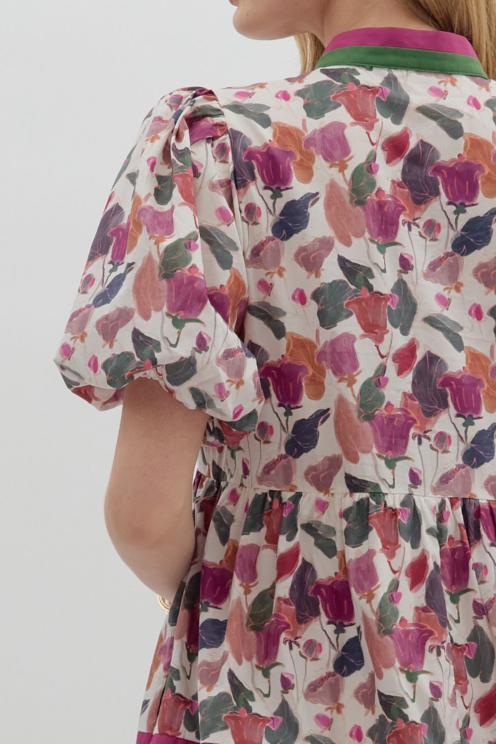Floral Plum Mini Dress