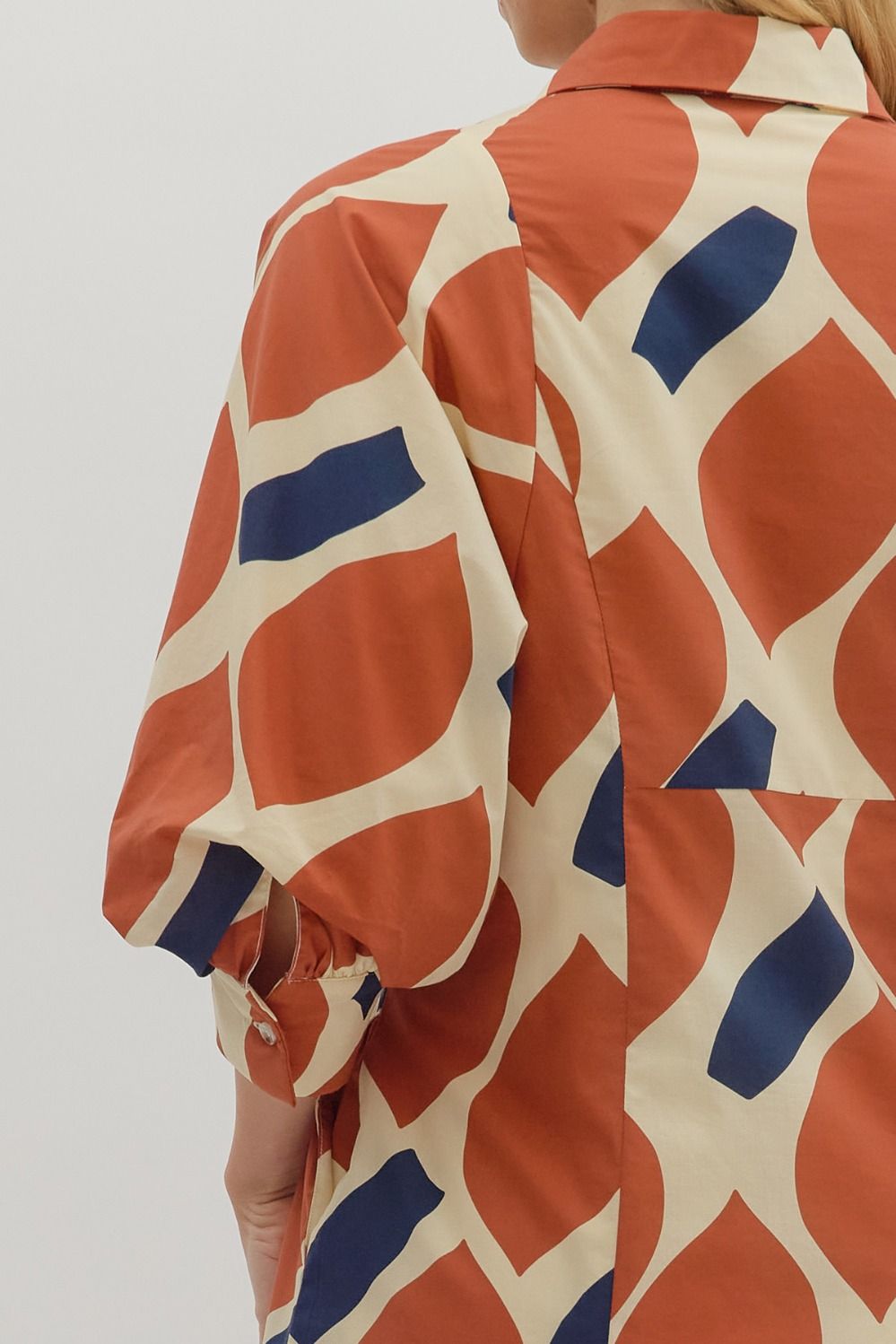 Abstract Print Shirt Dress