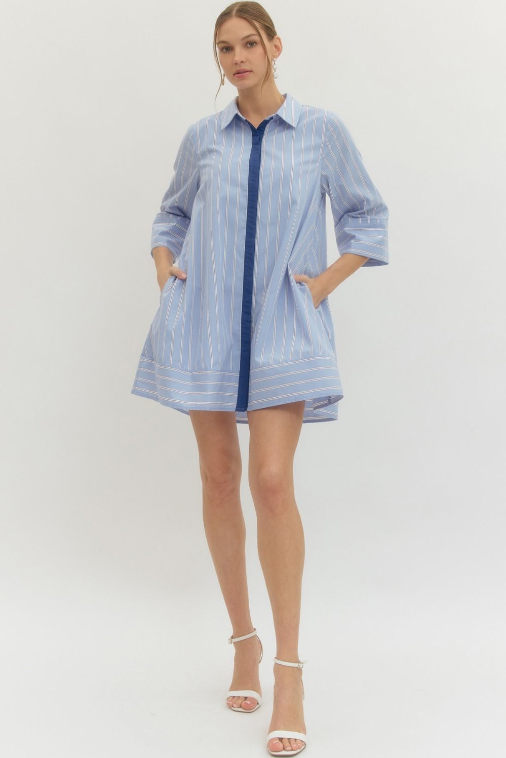 Striped Shirt Dress