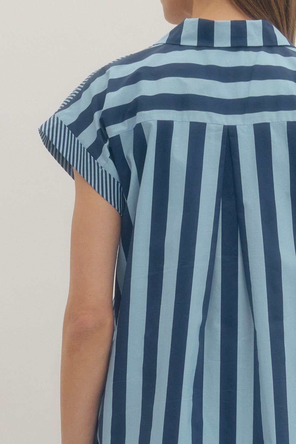 Contrasting Striped Mini Dress