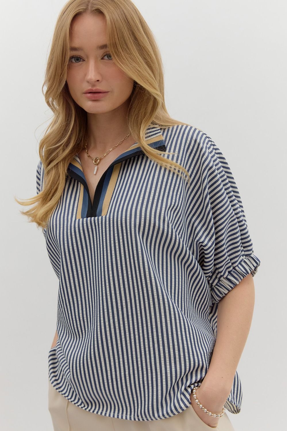 Striped Dolman Top