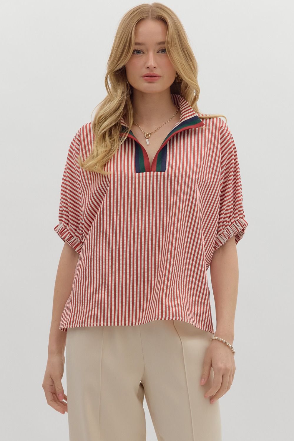 Striped Dolman Top