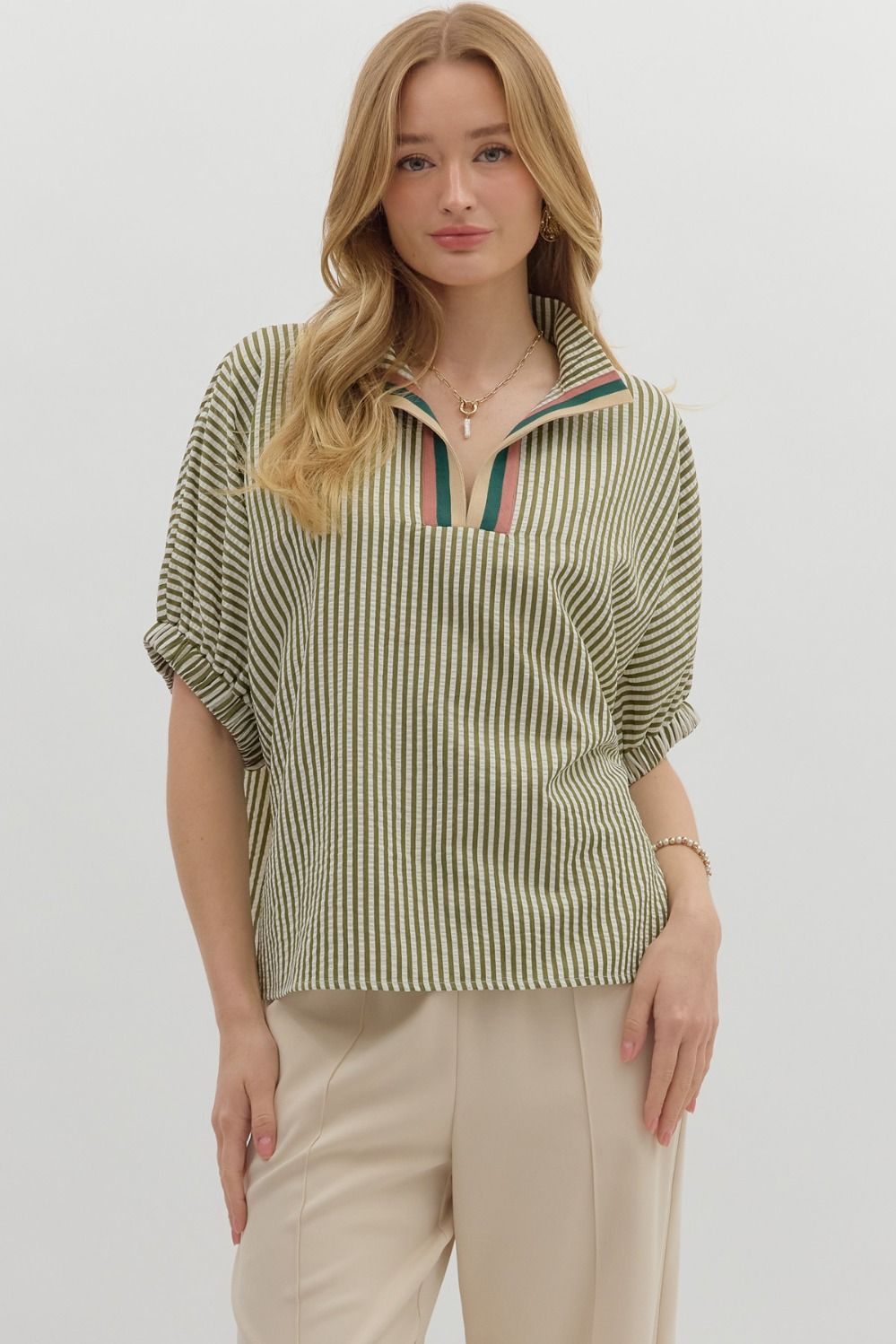 Striped Dolman Top