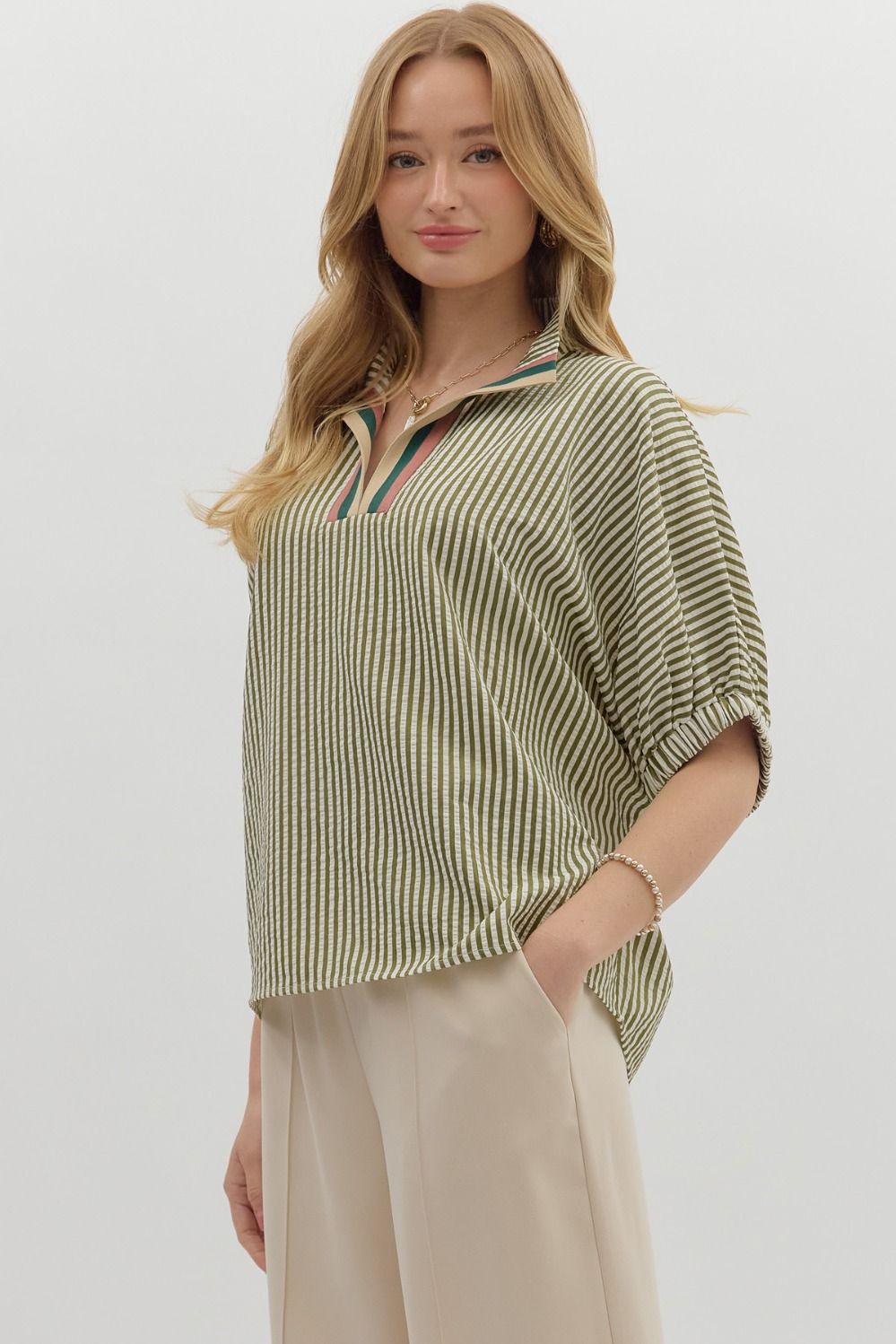 Striped Dolman Top