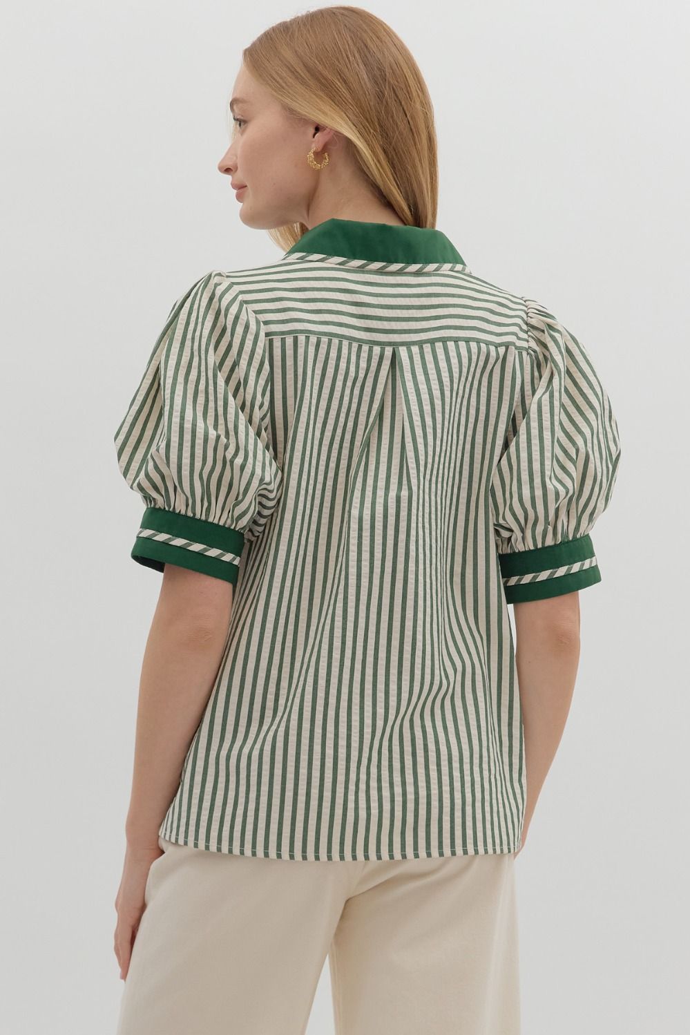 Striped Popover Top