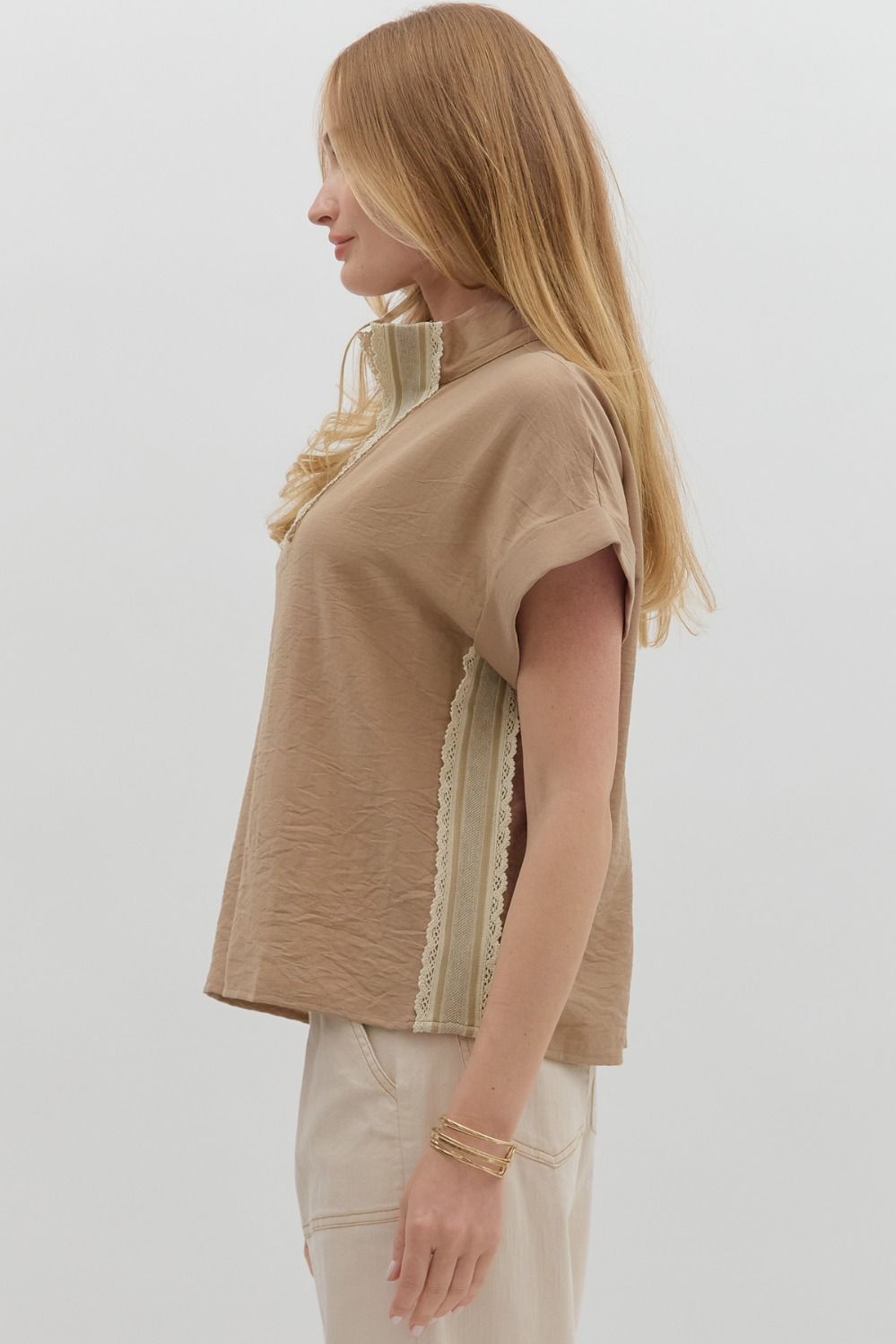 Crochet V-neck Top