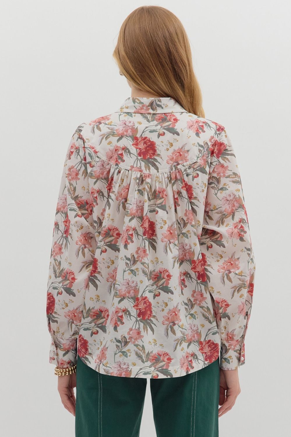 Floral Button Front Top