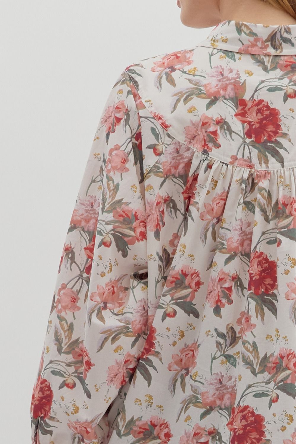 Floral Button Front Top