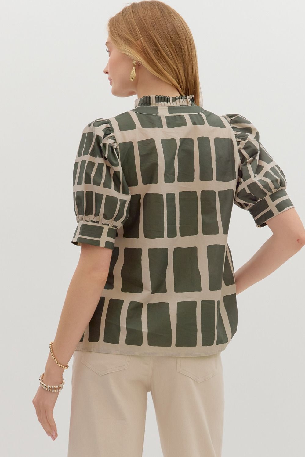 Abstract Print Pullover Top