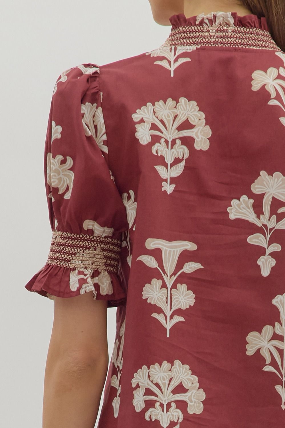 Floral Puff Sleeve Top