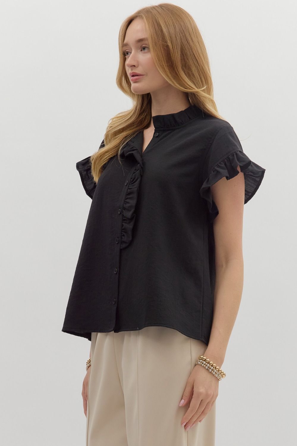 Ruffle Sleeve Top