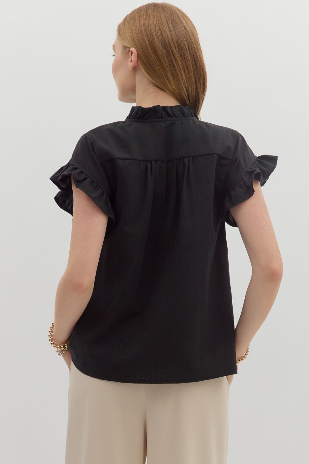Ruffle Sleeve Top