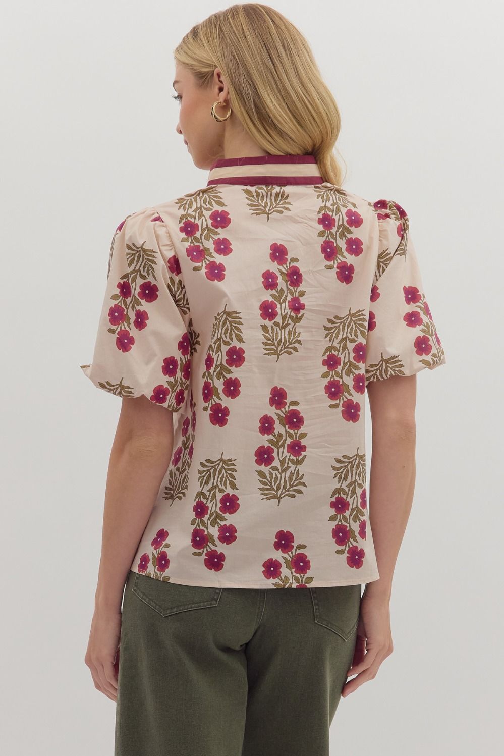 Floral V-neck Top