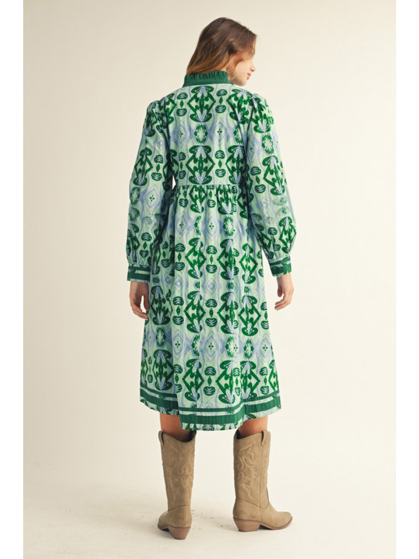 Geo Floral Midi Dress