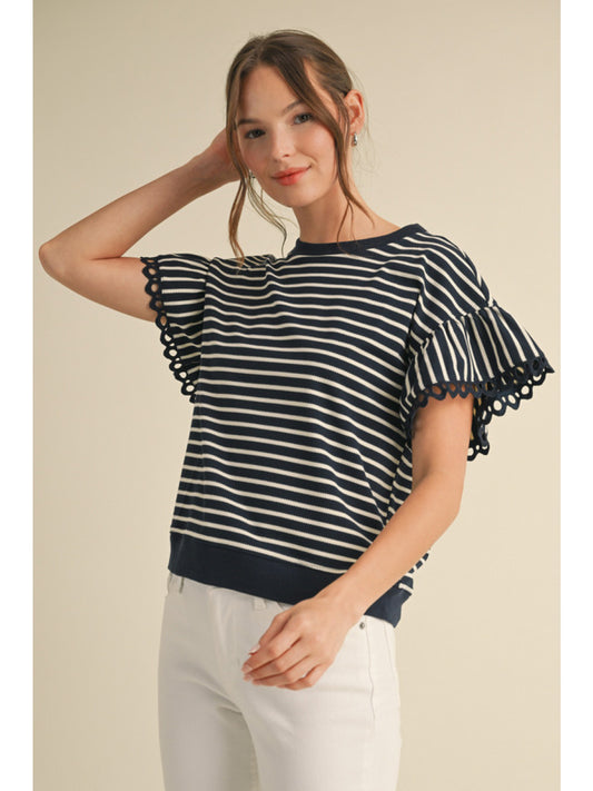 Striped Lightweight Knit Top