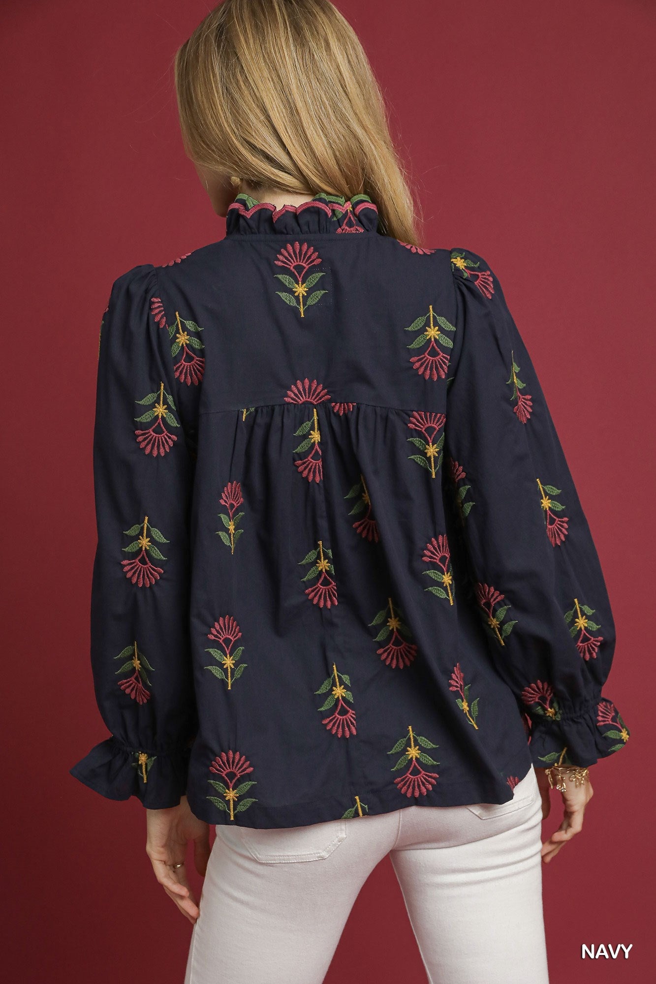 Embroidered Floral Top