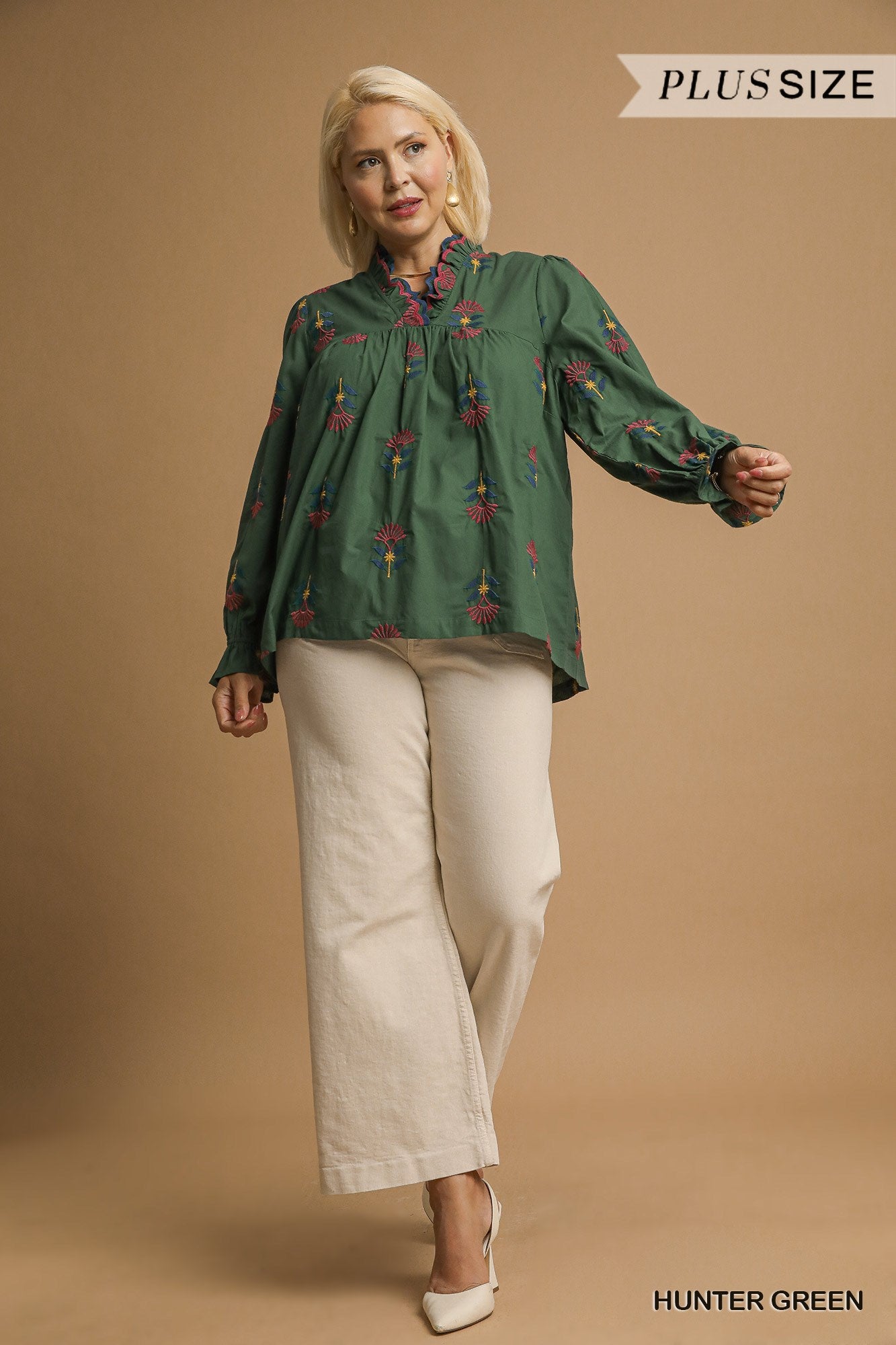 Embroidered Floral Top