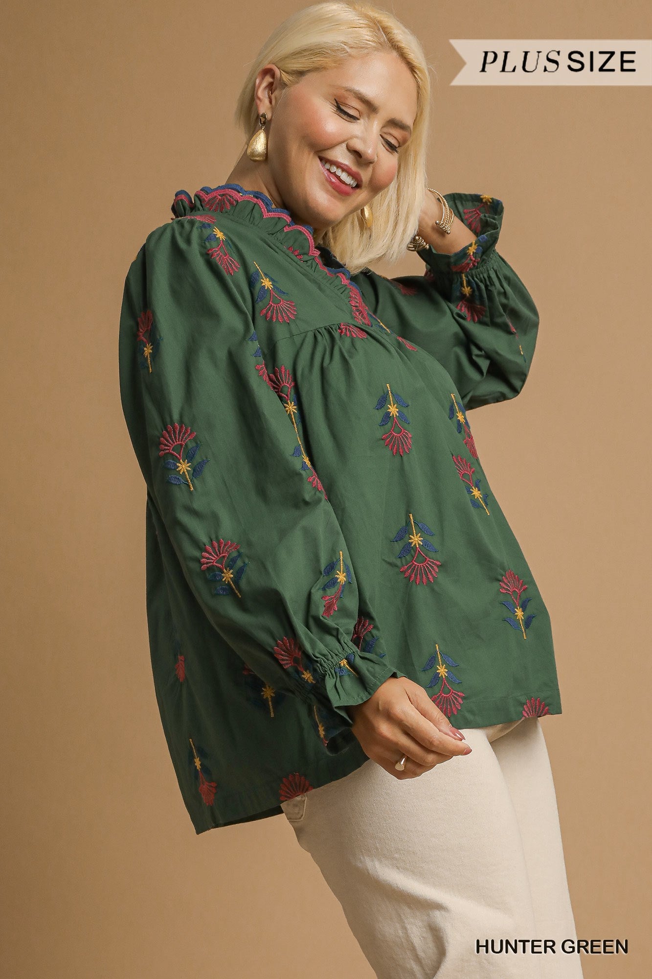 Embroidered Floral Top