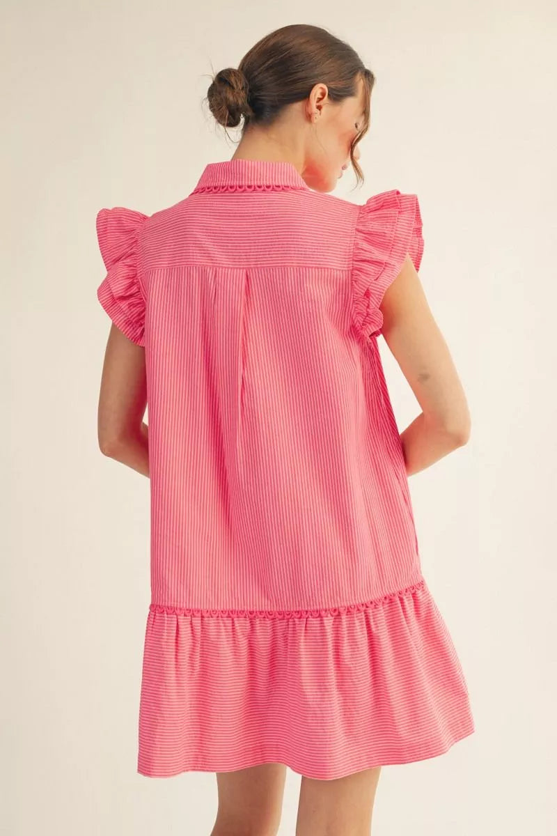 Ruffle Sleeve Dress