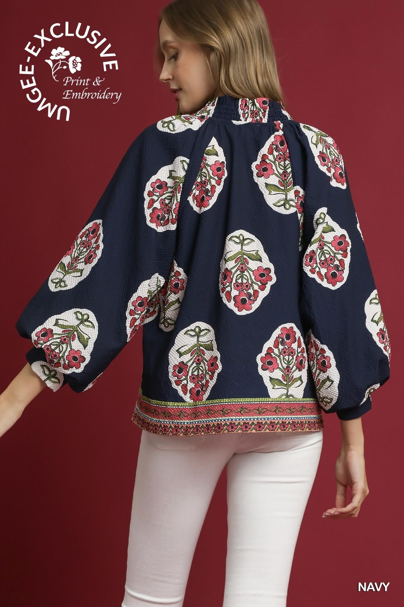 Boho Floral Tunic Top