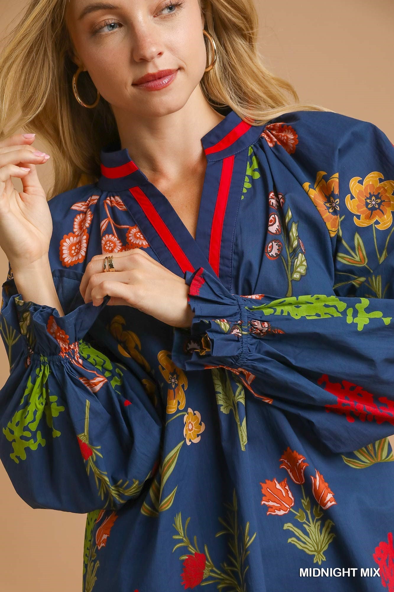Floral Popover Top