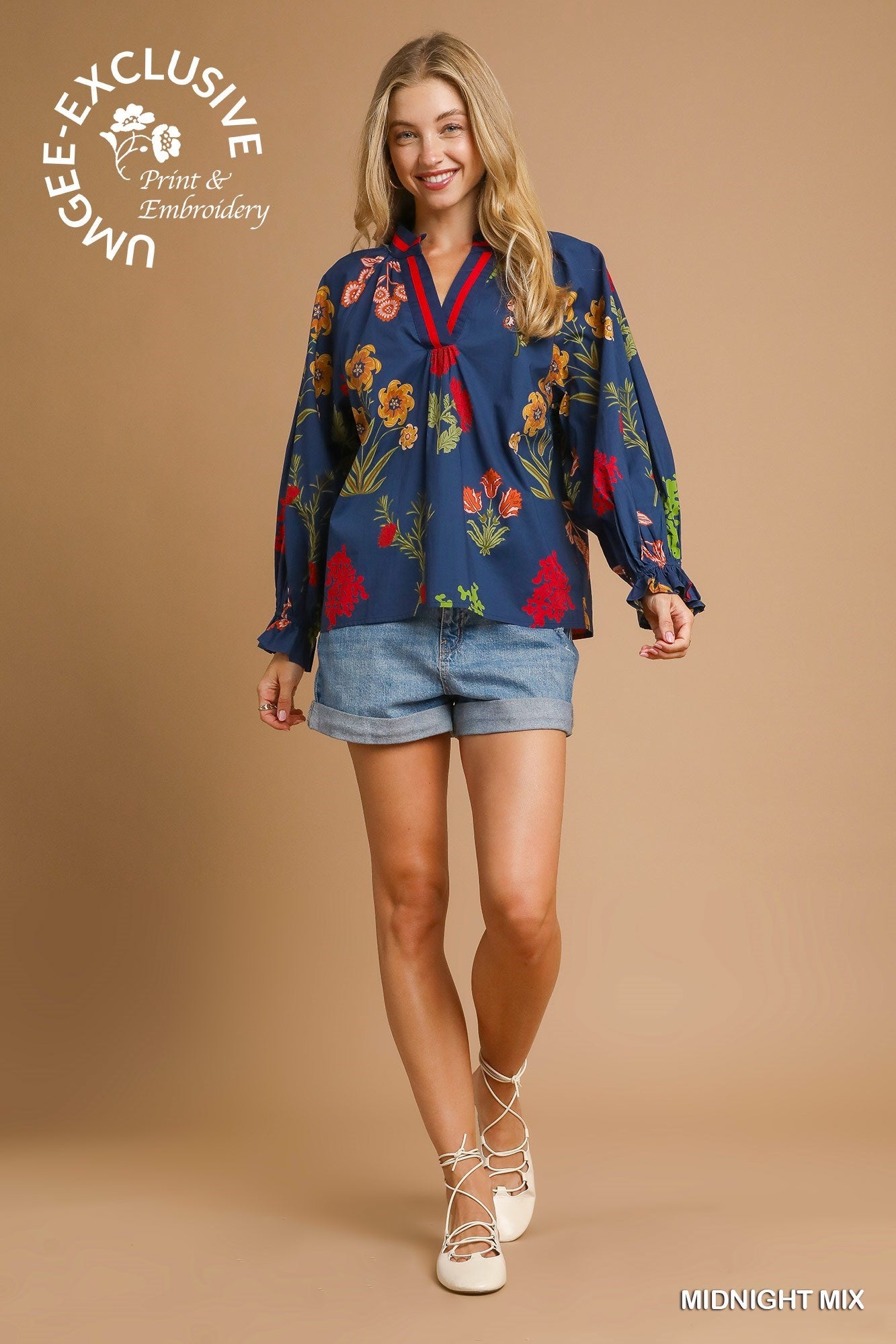 Floral Popover Top