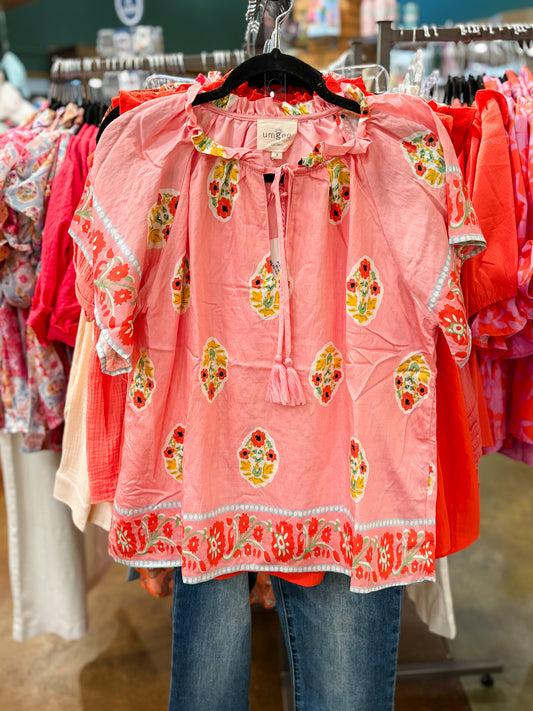 Boho Bloom Border Top