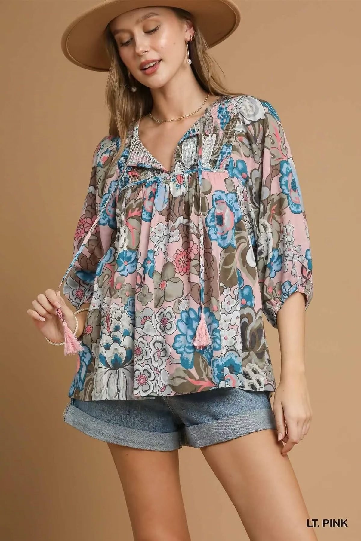 Floral Smocked Top