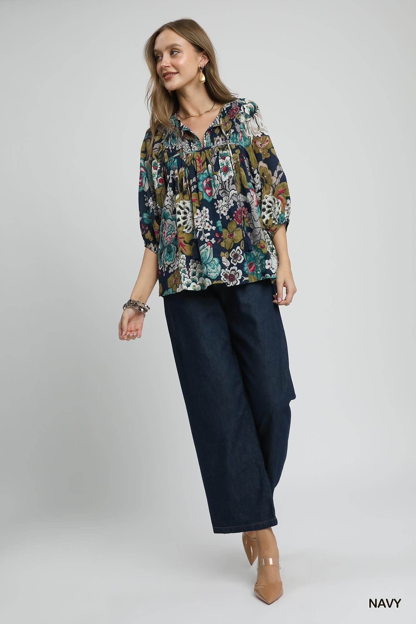 Floral Smocked Top