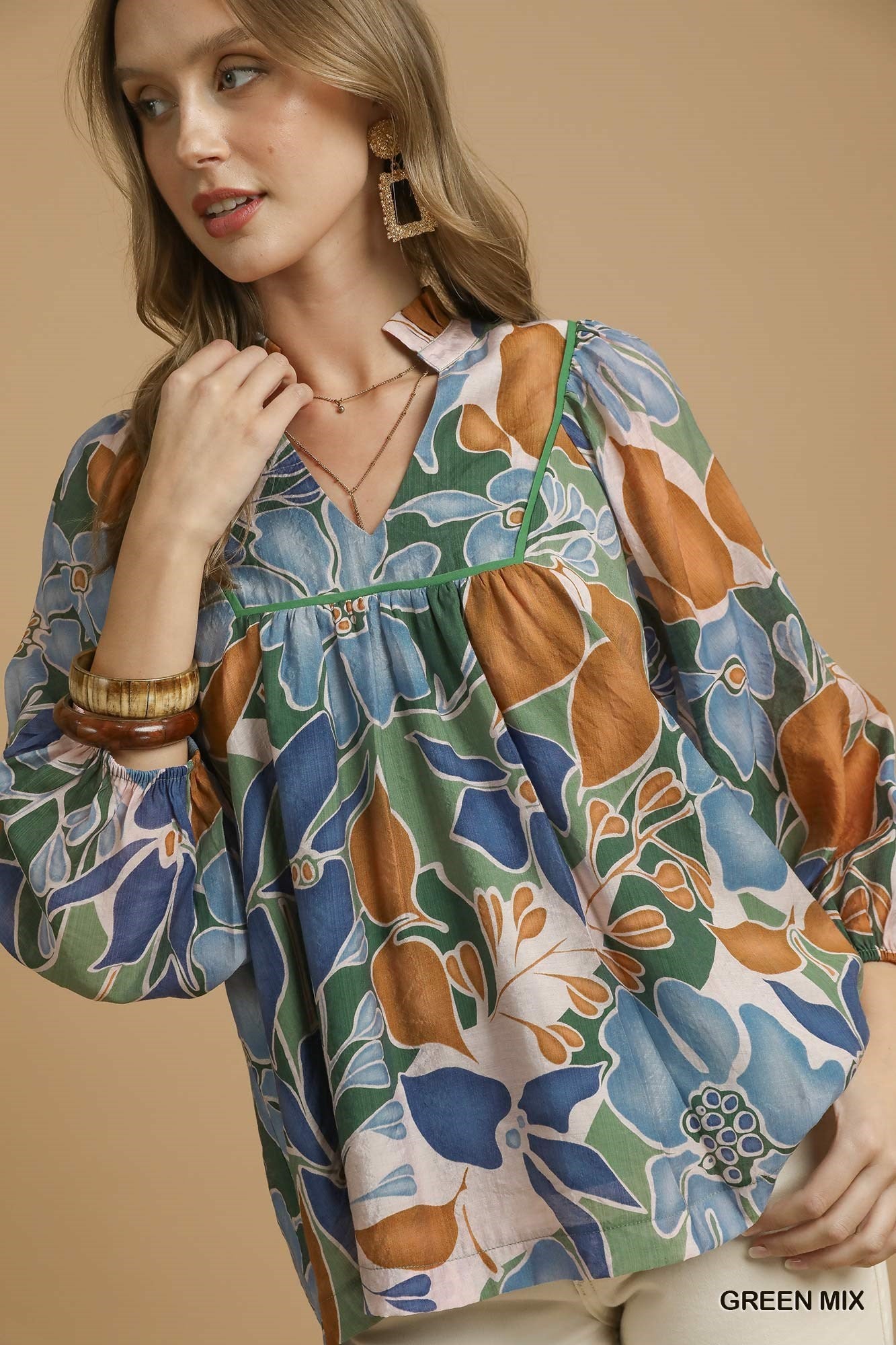Abstract Floral Top