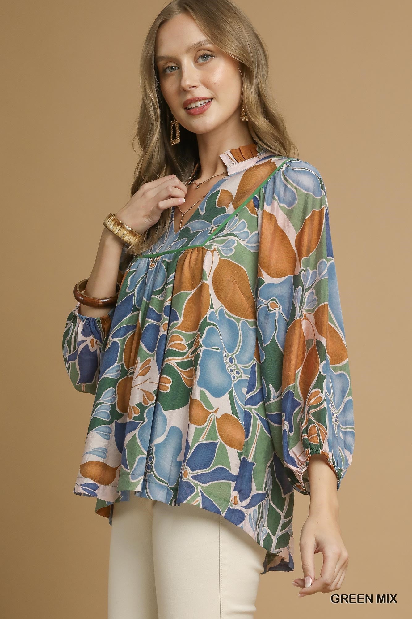 Abstract Floral Top