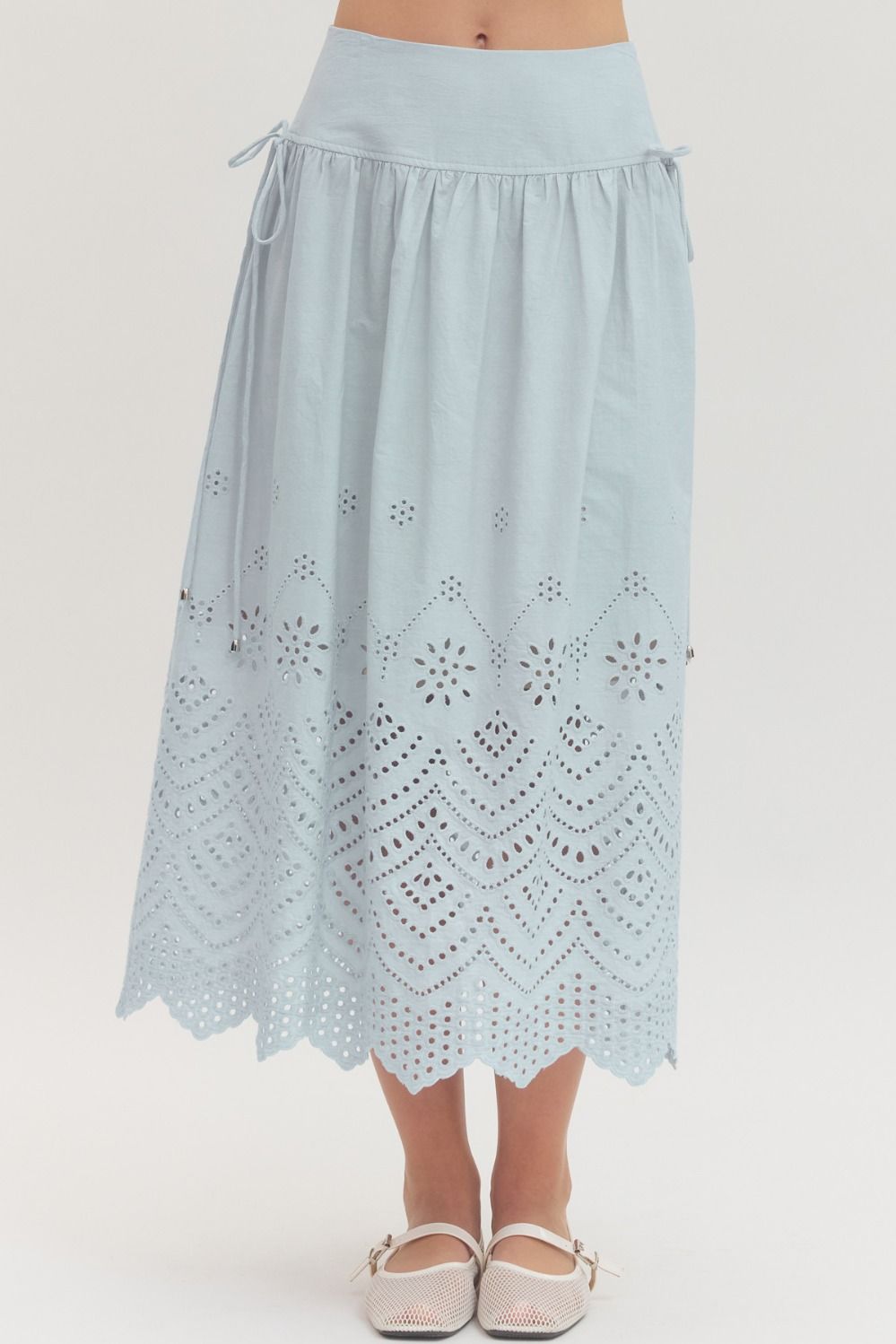 Eyelet Maxi Skirt