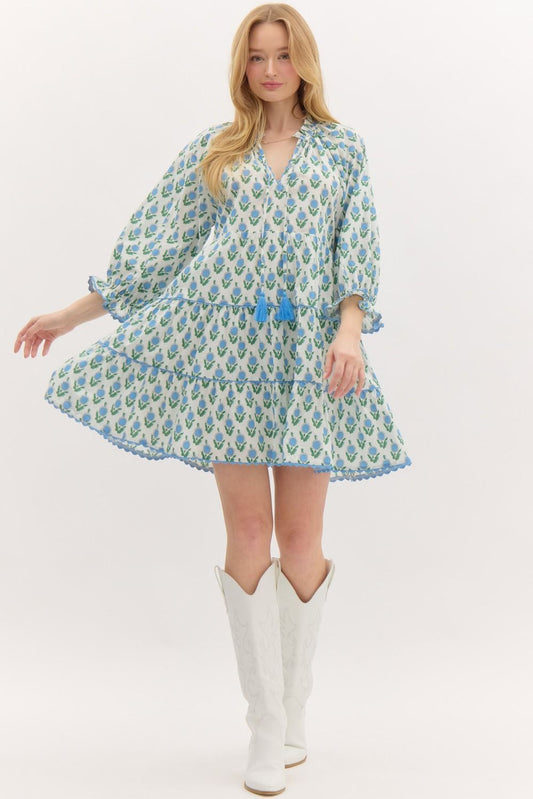 Floral Tiered Mini Dress